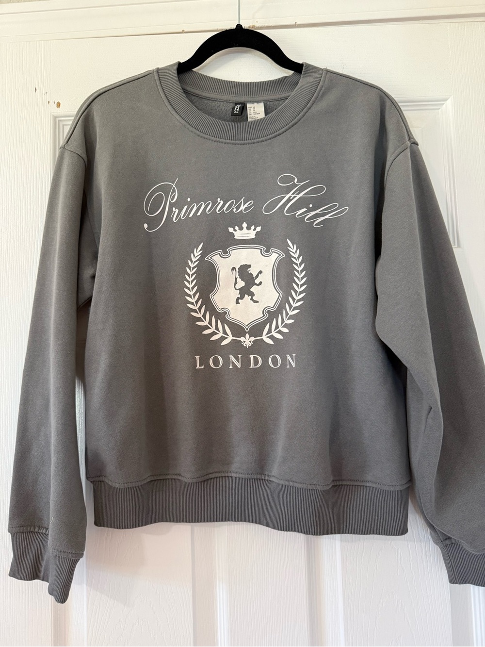 H&M Women’s Primrose Hill London Gray Crest Sweatshirt